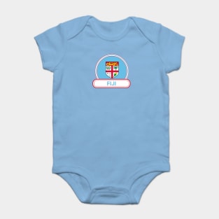 Fiji Country Badge - Fiji Flag Baby Bodysuit